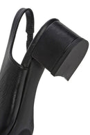 Derimod Flex Women's Black Open Back Thick Low Heel Leather Shoes | Derimod Derimod Flex Women's Black Open Back Thick Low Heel Leather Shoes | Derimod