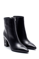 Women's Leather Heel Detailed Boots | Derimod Women's Leather Heel Detailed Boots | Derimod