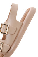 Women's Beige Double Buckle Sandals | Derimod Women's Beige Double Buckle Sandals | Derimod