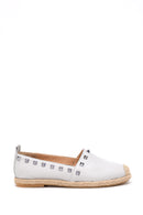 Kadın Taş Detaylı Deri Espadril | Derimod Kadın Taş Detaylı Deri Espadril | Derimod