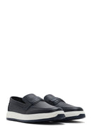 Men's Navy Blue Leather Loafer | Derimod Men's Navy Blue Leather Loafer | Derimod
