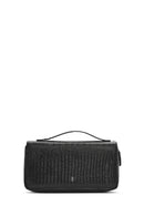 Men's Black Patterned Leather Wallet | Derimod Men's Black Patterned Leather Wallet | Derimod