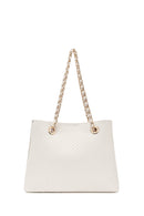 Woman Cream Long Strap Printed Shoulder Bag | Derimod Woman Cream Long Strap Printed Shoulder Bag | Derimod