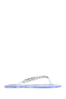 Women's Transparent Flip Flops with Stones Jelly Slippers | Derimod Women's Transparent Flip Flops with Stones Jelly Slippers | Derimod