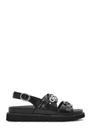 Women's Black Buckle Sandals | Derimod Women's Black Buckle Sandals | Derimod