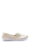 Women's Leather Silvery Shoes | Derimod Women's Leather Silvery Shoes | Derimod