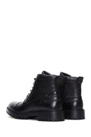 Men's Black Leather Boots Flat Boots | Derimod Men's Black Leather Boots Flat Boots | Derimod