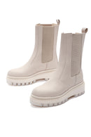 Women's Beige Thick Soled Chelsea Boots | Derimod Women's Beige Thick Soled Chelsea Boots | Derimod