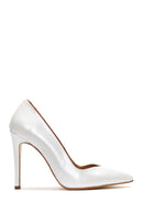 Women's White Leather Stiletto | Derimod Women's White Leather Stiletto | Derimod