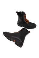 Harley Davidson Male Black Coro Zip Closure Leather Combat Boots | Derimod Harley Davidson Male Black Coro Zip Closure Leather Combat Boots | Derimod