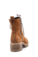 Women's Suede Zipper Detailed Boots | Derimod Women's Suede Zipper Detailed Boots | Derimod
