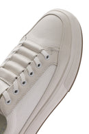 Erkek Beyaz Bağcıklı Deri Sneaker | Derimod Erkek Beyaz Bağcıklı Deri Sneaker | Derimod