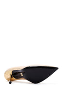 Women's Gold Heeled Patent Leather Stiletto | Derimod Women's Gold Heeled Patent Leather Stiletto | Derimod