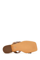 Women's Bronze Stone Metallic Slippers | Derimod Women's Bronze Stone Metallic Slippers | Derimod