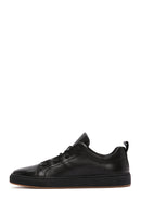 Erkek Siyah Bağcıklı Deri Sneaker | Derimod Erkek Siyah Bağcıklı Deri Sneaker | Derimod