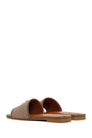 Women's Mink Patterned Slippers | Derimod Women's Mink Patterned Slippers | Derimod