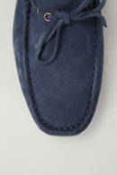 Suede Blue Men's Leather Loafer | Derimod Suede Blue Men's Leather Loafer | Derimod