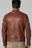 Bandito Men's Leather Jacket | Derimod Bandito Men's Leather Jacket | Derimod