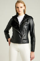Cindy Women's Leather Jacket | Derimod Cindy Women's Leather Jacket | Derimod