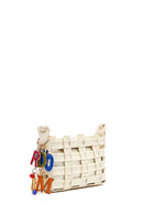 Woman Cream Long Strap Knit Crossbody Bag | Derimod Woman Cream Long Strap Knit Crossbody Bag | Derimod