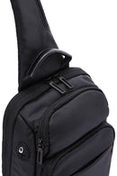 D-Pack Men's Black Technological Fabric Crossbody Bag | Derimod D-Pack Men's Black Technological Fabric Crossbody Bag | Derimod