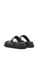 Women's Black Double Buckle Slippers | Derimod Women's Black Double Buckle Slippers | Derimod