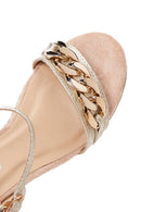 Women's Chain Wedge Heel Sandals | Derimod Women's Chain Wedge Heel Sandals | Derimod