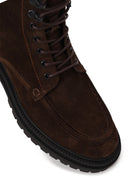 Male Brown Zip Closure Suede Boots | Derimod Male Brown Zip Closure Suede Boots | Derimod
