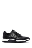 Men's Black Lace-up Leather Sneaker | Derimod Men's Black Lace-up Leather Sneaker | Derimod