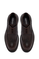 Men's Brown Lace-Up Thick-Soled Leather Casual Shoes | Derimod Men's Brown Lace-Up Thick-Soled Leather Casual Shoes | Derimod