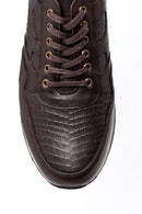 Men's Crocodile Detailed Sneaker | Derimod Men's Crocodile Detailed Sneaker | Derimod