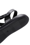 Women's Black Leather Comfort Sandals | Derimod Women's Black Leather Comfort Sandals | Derimod