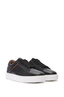 Men's Black Lace-up Leather Sneaker | Derimod Men's Black Lace-up Leather Sneaker | Derimod