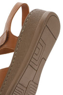 Kadın Taba Kalın Tabanlı Deri Comfort Sandalet | Derimod Kadın Taba Kalın Tabanlı Deri Comfort Sandalet | Derimod