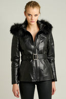 Carmela Women's Leather Jacket | Derimod Carmela Women's Leather Jacket | Derimod