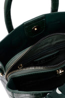 Women's Green Accessory Detailed Long Strap Crocodile Patterned Handbag | Derimod Women's Green Accessory Detailed Long Strap Crocodile Patterned Handbag | Derimod