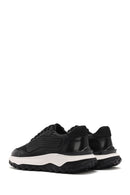 Erkek Siyah Bağcıklı Kalın Tabanlı Deri Sneaker | Derimod Erkek Siyah Bağcıklı Kalın Tabanlı Deri Sneaker | Derimod
