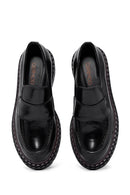 Kadın Siyah Kalın Tabanlı Deri Maskülen Loafer | Derimod Kadın Siyah Kalın Tabanlı Deri Maskülen Loafer | Derimod