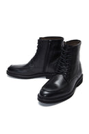Men's Black Leather Zippered Casual Boots | Derimod Men's Black Leather Zippered Casual Boots | Derimod