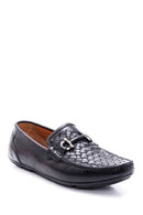 Men's Black Leather Braided Casual Loafer | Derimod Men's Black Leather Braided Casual Loafer | Derimod