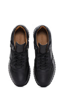 Erkek Siyah Deri Sneaker | Derimod Erkek Siyah Deri Sneaker | Derimod
