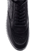 Men's Crocodile Patterned Leather Sneaker | Derimod Men's Crocodile Patterned Leather Sneaker | Derimod