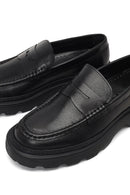 Men's Black Thick-Soled Leather Loafer | Derimod Men's Black Thick-Soled Leather Loafer | Derimod