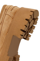 Woman Camel Lace-Up Thick-Soled Suede Casual Shoes | Derimod Woman Camel Lace-Up Thick-Soled Suede Casual Shoes | Derimod