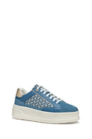 Geox Kadın Mavi D Spherica Ecub - 2 B - Em.Te + Su Bağcıklı Desenli Kalın Tabanlı Deri Sneaker | Derimod Geox Kadın Mavi D Spherica Ecub - 2 B - Em.Te + Su Bağcıklı Desenli Kalın Tabanlı Deri Sneaker | Derimod