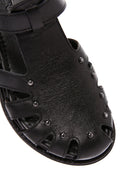 Women's Black Ankle Strap Leather Sandals | Derimod Women's Black Ankle Strap Leather Sandals | Derimod
