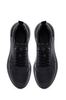 Erkek Siyah Bağcıklı Deri Casual Sneaker | Derimod Erkek Siyah Bağcıklı Deri Casual Sneaker | Derimod