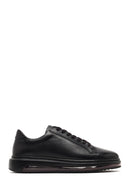 Male Black Lace-Up Leather Sneaker | Derimod Male Black Lace-Up Leather Sneaker | Derimod