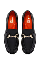 Derimod Flex Women's Black Leather Masculine Loafer | Derimod Derimod Flex Women's Black Leather Masculine Loafer | Derimod