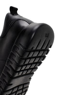 Erkek Siyah Bağcıklı Deri Sneaker | Derimod Erkek Siyah Bağcıklı Deri Sneaker | Derimod